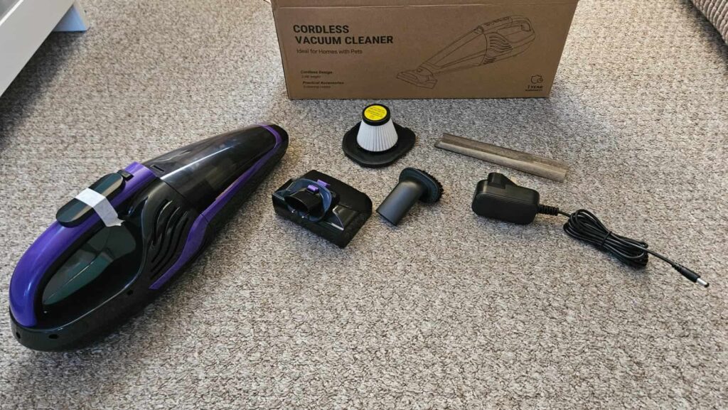 view of our own purchase powools vacuum cleaner for stairs uk unboxing package arrival several weeks to month 