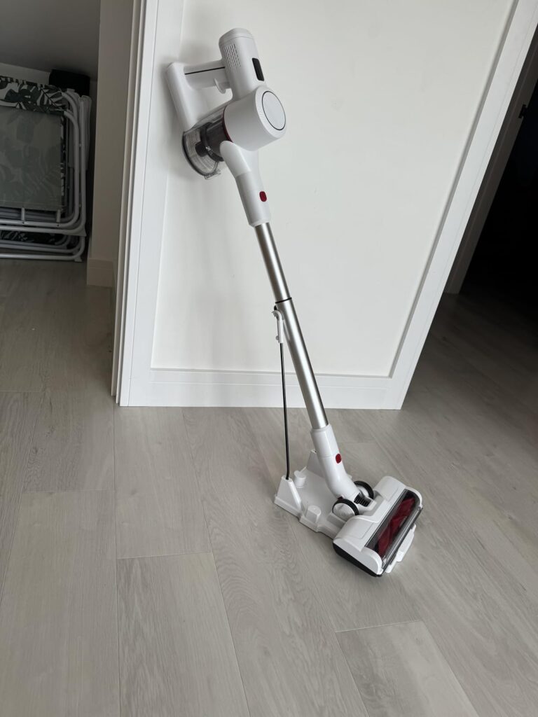 view of our own purchase syntecno stick vacuum cleaner for hardwood floors and carpet unboxing package arrival several weeks to month