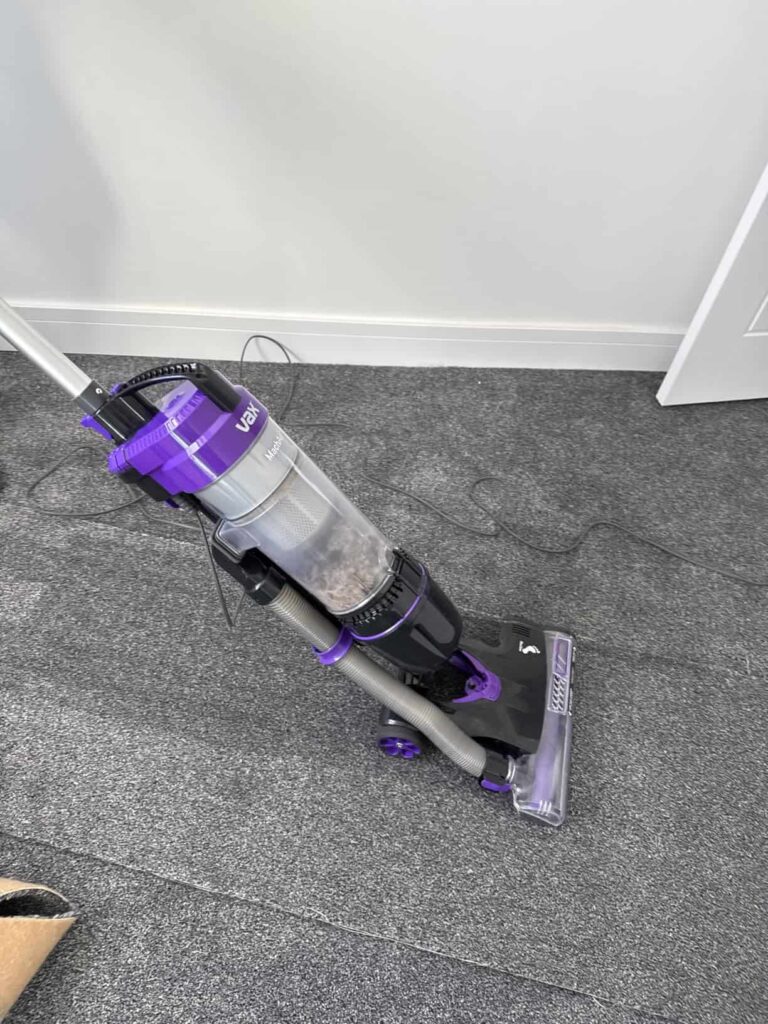 view of our own purchase vax mach upright lightweight vacuum cleaner for Carpet UK unboxing package arrival several weeks to month