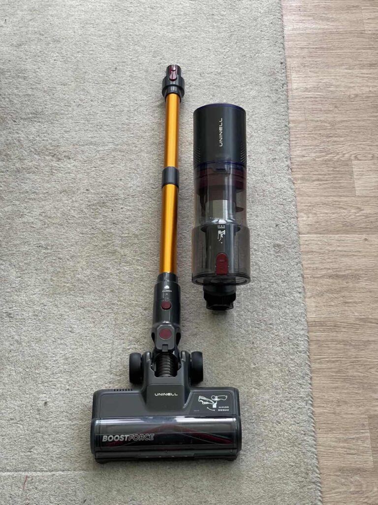 view of our own purchase uninell home cordless rechargeable vacuum cleaner for home uk unboxing package arrival several weeks to month 